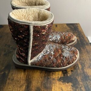 UGG Australia Classic Short Boots Reverse Sparkle Sequin Glam Style